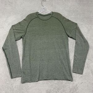 lululemon athletica Men's Long Sleeve Crew - Olive Green Heather
